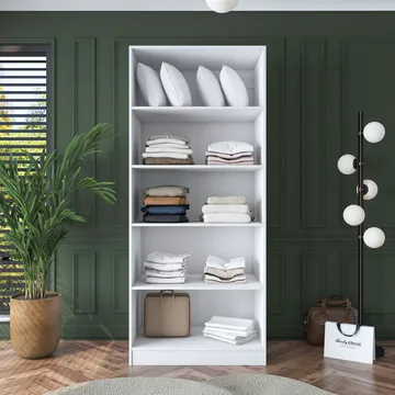 Sarnor Garderob 90x210x57,5 cm - Vit - Förvaring - Klädförvaring - Garderob & garderobssystem - Klädskåp & fristående garderob