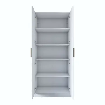 Sarnor Garderob 90x210x57,5 cm - Vit - Förvaring - Klädförvaring - Garderob & garderobssystem - Klädskåp & fristående garderob