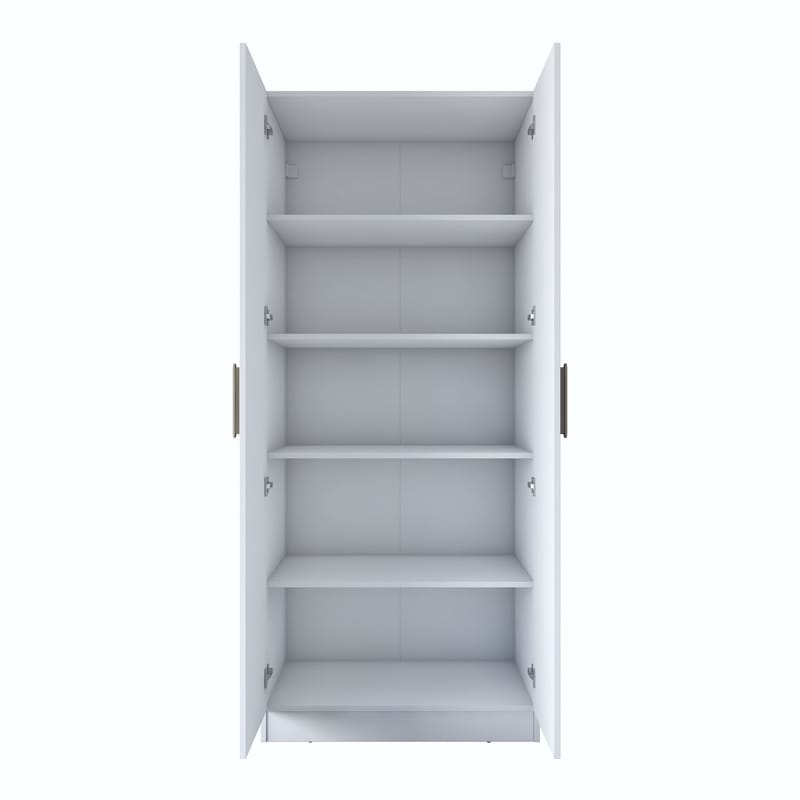 Sarnor Garderob 90x210x57,5 cm - Vit - Förvaring - Klädförvaring - Garderob & garderobssystem - Klädskåp & fristående garderob