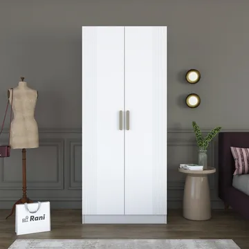 Sarnor Garderob 90x210x57,5 cm - Vit - Förvaring - Klädförvaring - Garderob & garderobssystem - Klädskåp & fristående garderob