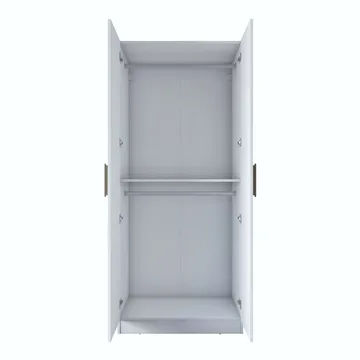 Sarnor Garderob 90x210x57,5 cm - Vit - Förvaring - Klädförvaring - Garderob & garderobssystem - Klädskåp & fristående garderob