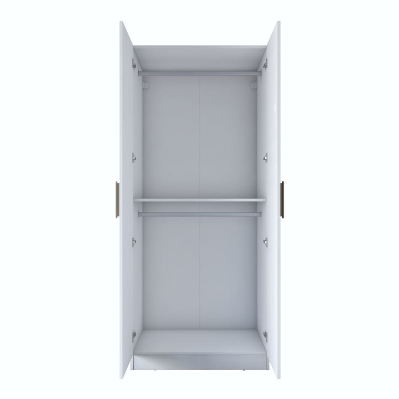 Sarnor Garderob 90x210x57,5 cm - Vit - Förvaring - Klädförvaring - Garderob & garderobssystem - Klädskåp & fristående garderob