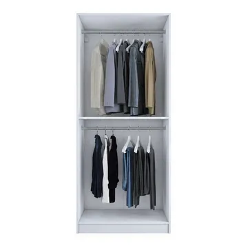 Sarnor Garderob 90x210x57,5 cm - Vit - Förvaring - Klädförvaring - Garderob & garderobssystem - Klädskåp & fristående garderob