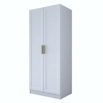 Sarnor Garderob 90x210x57,5 cm - Vit - Förvaring - Klädförvaring - Garderob & garderobssystem - Klädskåp & fristående garderob