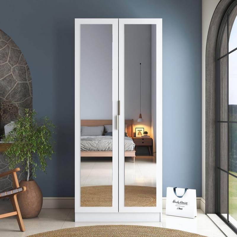 Sarnor Garderob 90x210x57,5 cm - Vit - Förvaring - Klädförvaring - Garderob & garderobssystem - Klädskåp & fristående garderob