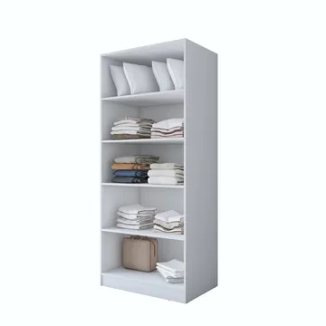 Sarnor Garderob 90x210x57,5 cm - Vit - Förvaring - Klädförvaring - Garderob & garderobssystem - Klädskåp & fristående garderob