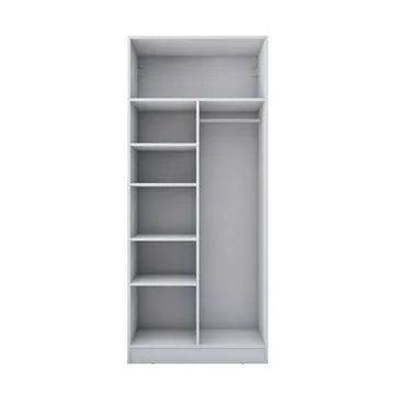 Sarnor Garderob 90x210x57,5 cm - Vit - Förvaring - Klädförvaring - Garderob & garderobssystem - Klädskåp & fristående garderob