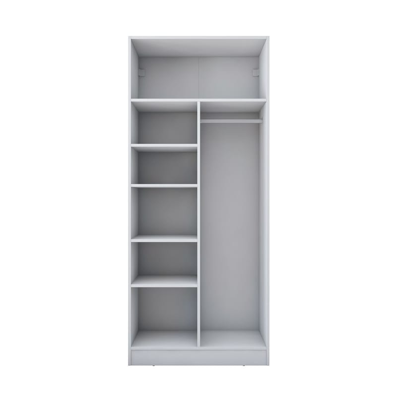 Sarnor Garderob 90x210x57,5 cm - Vit - Förvaring - Klädförvaring - Garderob & garderobssystem - Klädskåp & fristående garderob