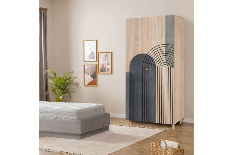 Selalesi Garderob 90x192 cm - Natur - Förvaring - Klädförvaring - Garderob & garderobssystem - Klädskåp & fristående garderob