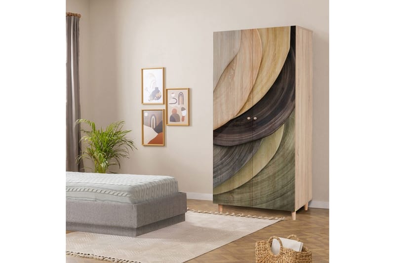 Selalesi Garderob 90x192 cm - Natur - Förvaring - Klädförvaring - Garderob & garderobssystem