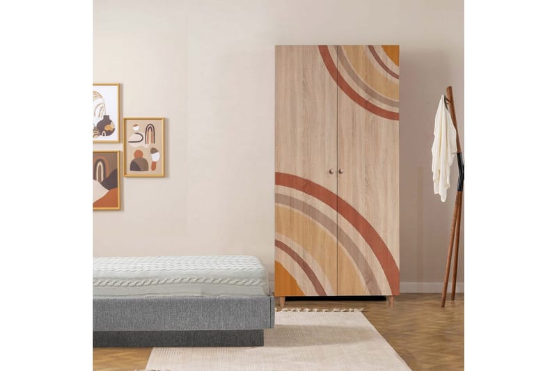 Selalesi Garderob 90x192 cm - Natur - Förvaring - Klädförvaring - Garderob & garderobssystem