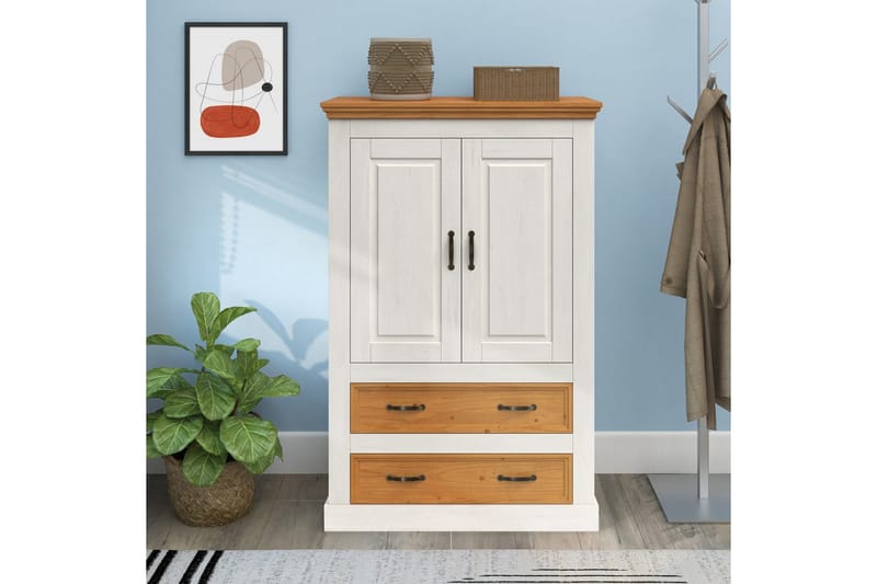 Selma Garderob 86x131 cm - Vit - Förvaring - Klädförvaring - Garderob & garderobssystem