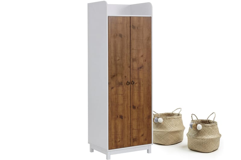 Shellake Garderob 62x60 cm - Vit/Natur - Förvaring - Klädförvaring - Garderob & garderobssystem