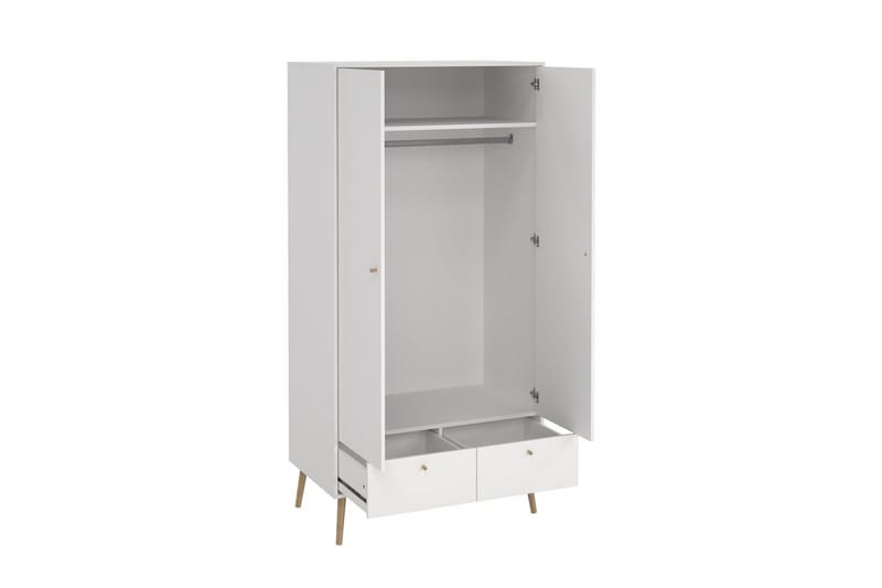 Shinta Garderobdsskåp 99x200 cm - Vit - Förvaring - Klädförvaring - Garderob & garderobssystem - Klädskåp & fristående garderob