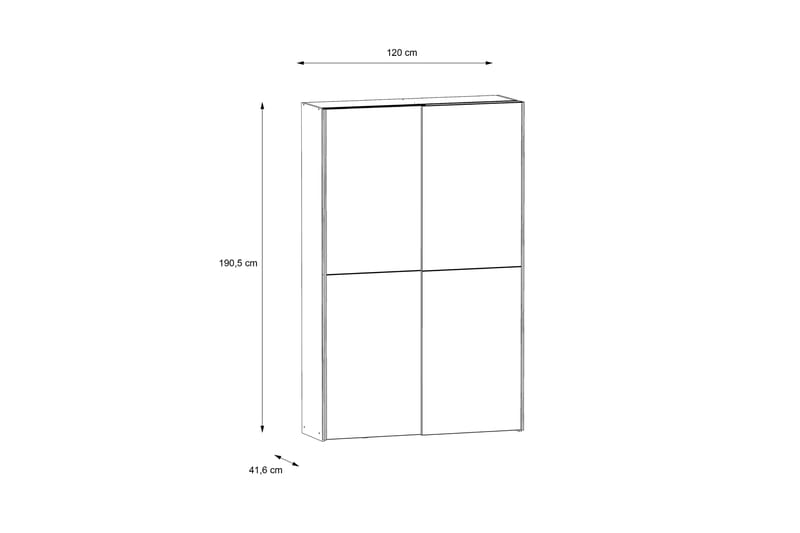 Shipts Garderob 42x120 cm - Natur/Mörkgrå - Förvaring - Klädförvaring - Garderob & garderobssystem