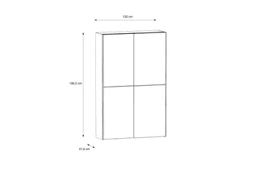 Shipts Garderob 42x120 cm - Natur/Mörkgrå - Förvaring - Klädförvaring - Garderob & garderobssystem