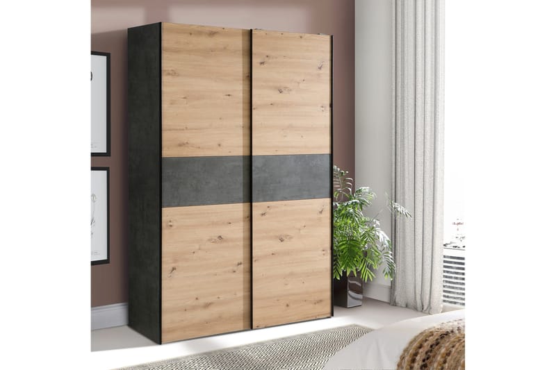 Shipts Garderob 62x120 cm - Ljus Natur/Grå - Förvaring - Klädförvaring - Garderob & garderobssystem