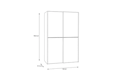 Shipts Garderob 62x120 cm - Vit - Förvaring - Klädförvaring - Garderob & garderobssystem