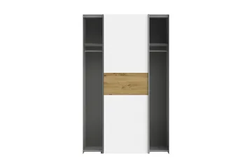 Shipts Garderob 62x120 cm - Vit/Brun - Förvaring - Klädförvaring - Garderob & garderobssystem