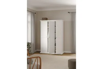 Shoiba Garderob 138,8x200,6 cm - Vit - Förvaring - Klädförvaring - Garderob & garderobssystem