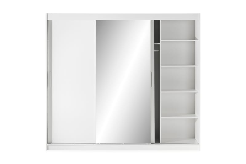 Sia Garderob 240 cm Spegel - Vit - Garderob & garderobssystem - Klädskåp & fristående garderob