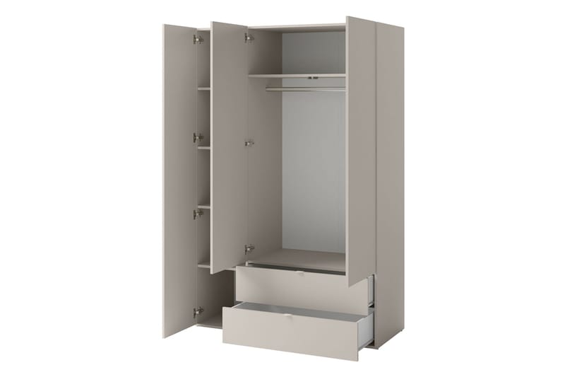 Sigmana Garderob 130x201 cm - Brun - Förvaring - Klädförvaring - Garderob & garderobssystem