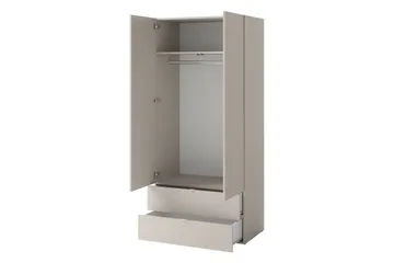 Sigmana Garderob 90x201 cm - Ljusgrå - Förvaring - Klädförvaring - Garderob & garderobssystem