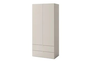 Sigmana Garderob 90x201 cm - Ljusgrå - Förvaring - Klädförvaring - Garderob & garderobssystem