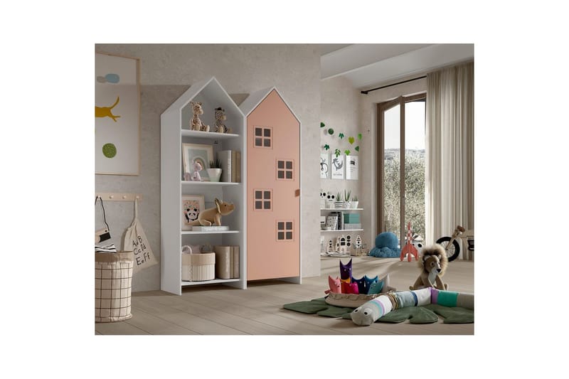 Skåp Casami Brygge 2-delad med 1 dörr Rosa - Rosa - Förvaring - Klädförvaring - Garderob & garderobssystem - Klädskåp & fristående garderob