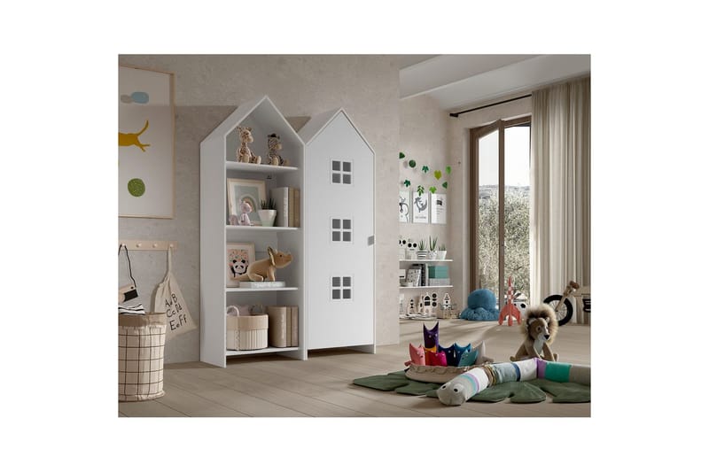 Skåp Casami Brygge 2-delad med 1 dörr Vit - Vit - Förvaring - Klädförvaring - Garderob & garderobssystem - Klädskåp & fristående garderob