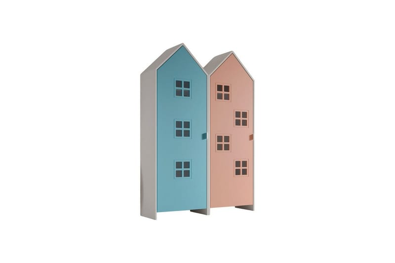 Skåp Casami Brygge 2-delad med 2 dörrar Rosa/Blå - Rosa/Blå - Förvaring - Klädförvaring - Garderob & garderobssystem - Klädskåp & fristående garderob