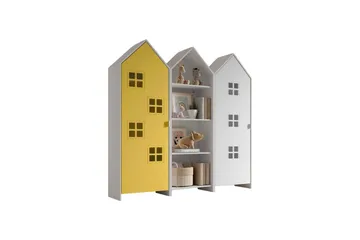 Skåp Casami Brygge 3-delad med 1 öppen enhet Gul/Vit