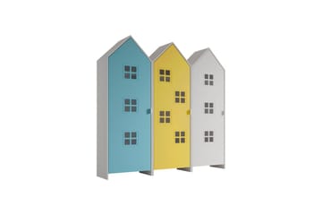 Skåp Casami Brygge 3-delad med 3 dörrar Vit/Blå/Gul