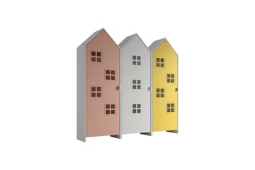 Skåp Casami Brygge 3-delad med 3 dörrar Vit/Rosa/Gul