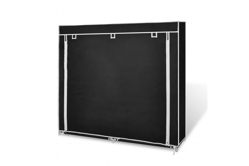 Skogarderob med överdrag 115x28x110 cm svart - Svart - Garderob & garderobssystem - Klädskåp & fristående garderob