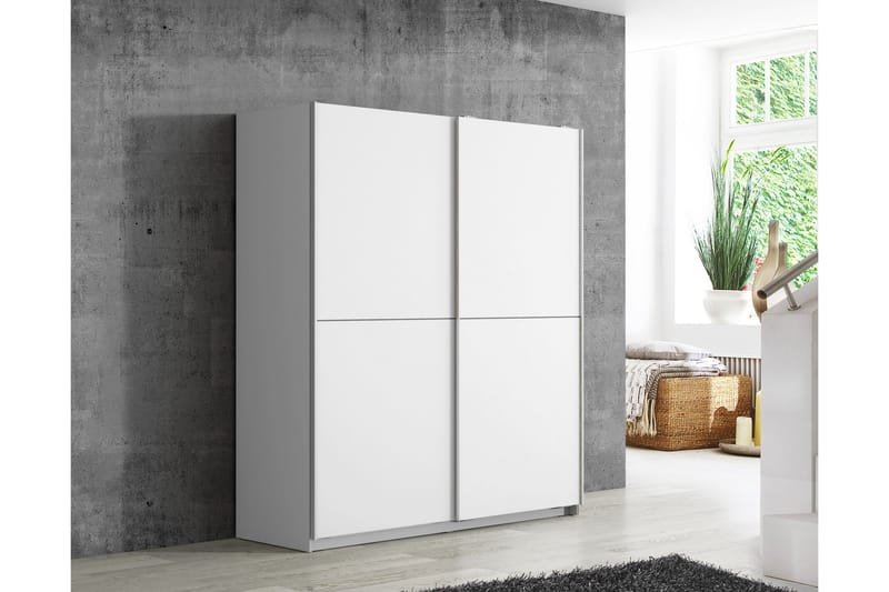 Slosser Garderob 170x191 cm - Extra Vit - Förvaring - Klädförvaring - Garderob & garderobssystem