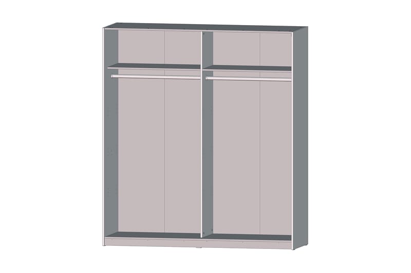 Slosser Garderob 170x191 cm - Grå - Förvaring - Klädförvaring - Garderob & garderobssystem