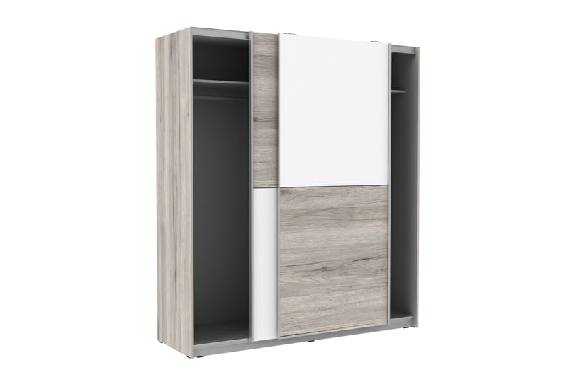 Slosser Garderob 170x191 cm - Ljusbrun - Förvaring - Klädförvaring - Garderob & garderobssystem