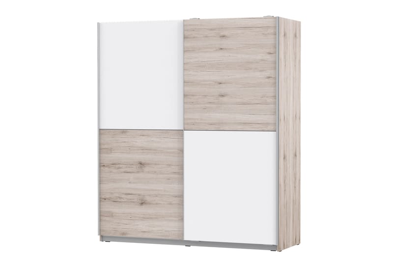 Slosser Garderob 170x191 cm - Ljusbrun - Förvaring - Klädförvaring - Garderob & garderobssystem