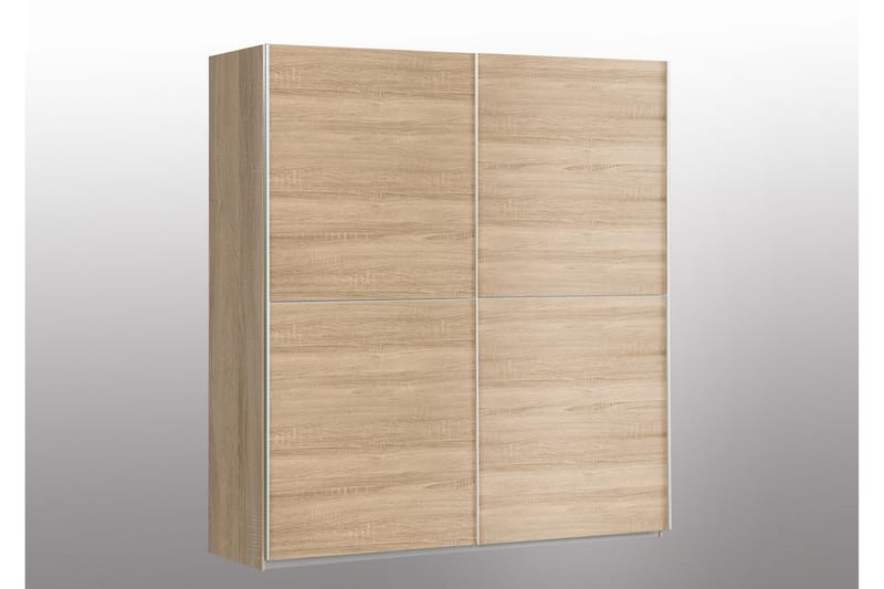 Slosser Garderob 170x191 cm - Ljusbrun - Klädskåp & fristående garderob - Garderob & garderobssystem