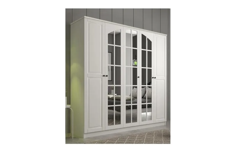 Sorrel Garderobsskåp 175x210 cm - Matt Vit - Förvaring - Klädförvaring - Garderob & garderobssystem - Klädskåp & fristående garderob