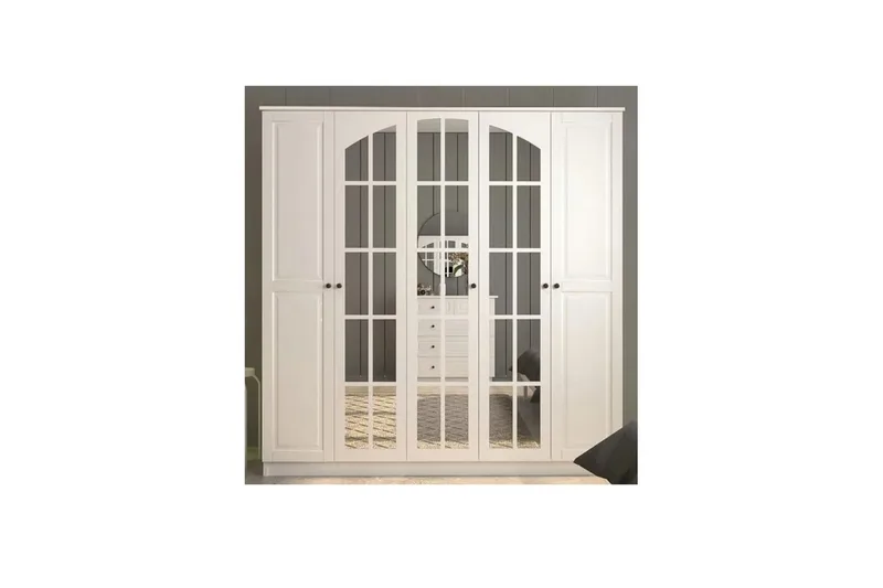 Sorrel Garderobsskåp 175x210 cm - Matt Vit - Förvaring - Klädförvaring - Garderob & garderobssystem - Klädskåp & fristående garderob