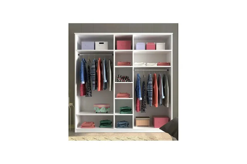 Sorrel Garderobsskåp 175x210 cm - Matt Vit - Förvaring - Klädförvaring - Garderob & garderobssystem - Klädskåp & fristående garderob