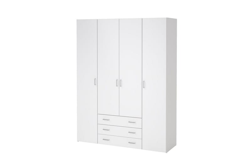 Space Garderob 154x200 cm - Vit - Förvaring - Klädförvaring - Garderob & garderobssystem