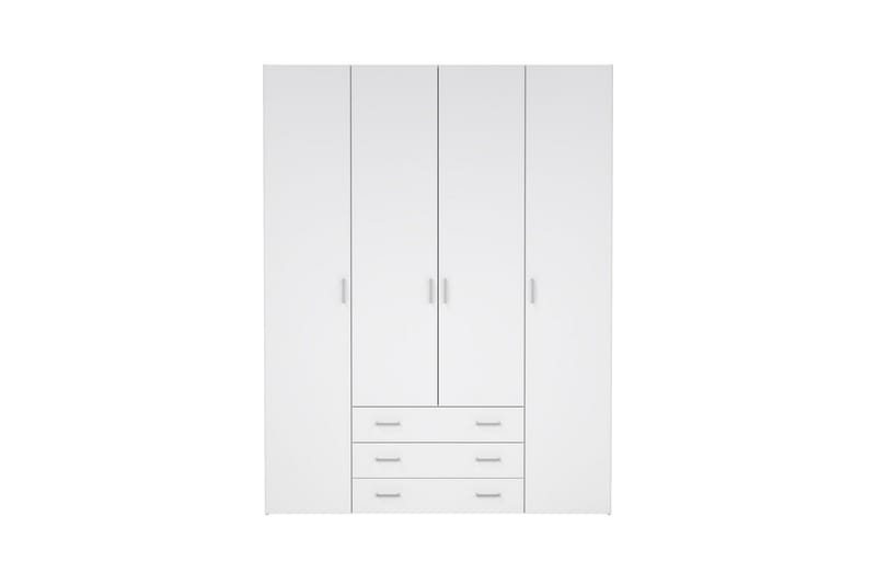 Space Garderob 154x200 cm - Vit - Förvaring - Klädförvaring - Garderob & garderobssystem