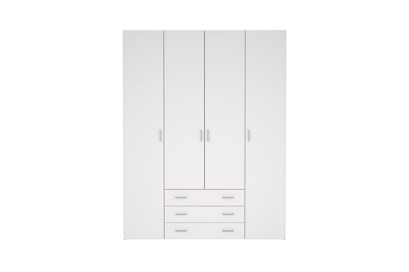Space Garderob 154x200 cm - Vit - Förvaring - Klädförvaring - Garderob & garderobssystem