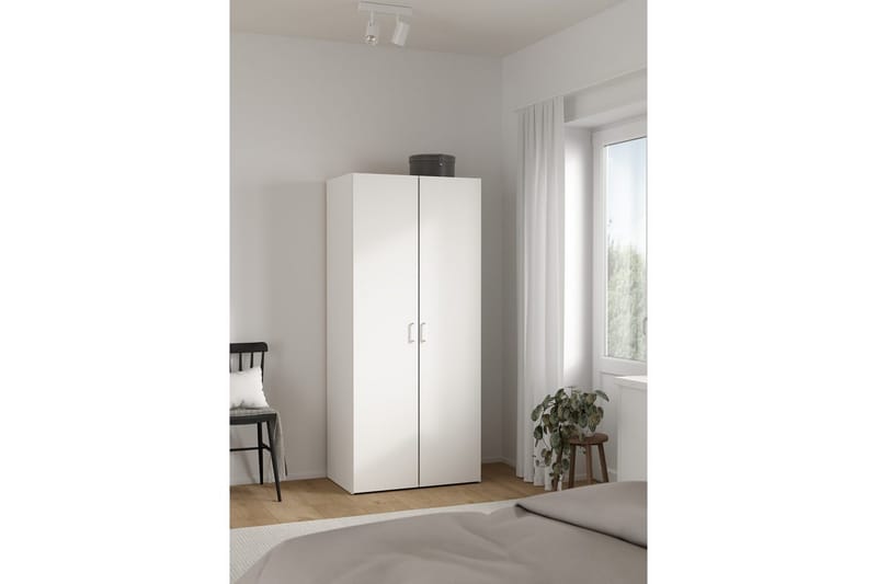 Space Garderob 78x175 cm - Vit - Förvaring - Klädförvaring - Garderob & garderobssystem
