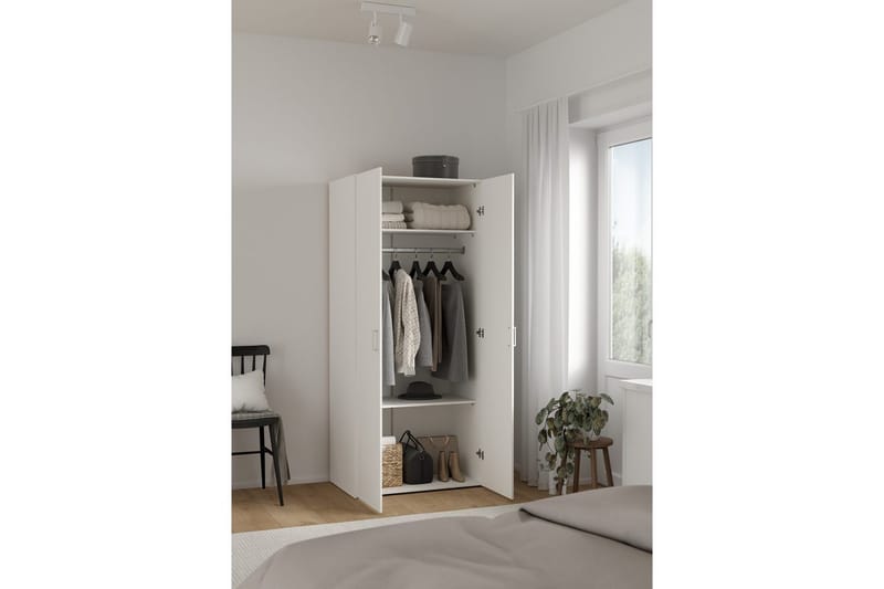 Space Garderob 78x175 cm - Vit - Förvaring - Klädförvaring - Garderob & garderobssystem