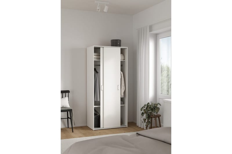 Space Garderob 78x175 cm - Vit - Förvaring - Klädförvaring - Garderob & garderobssystem