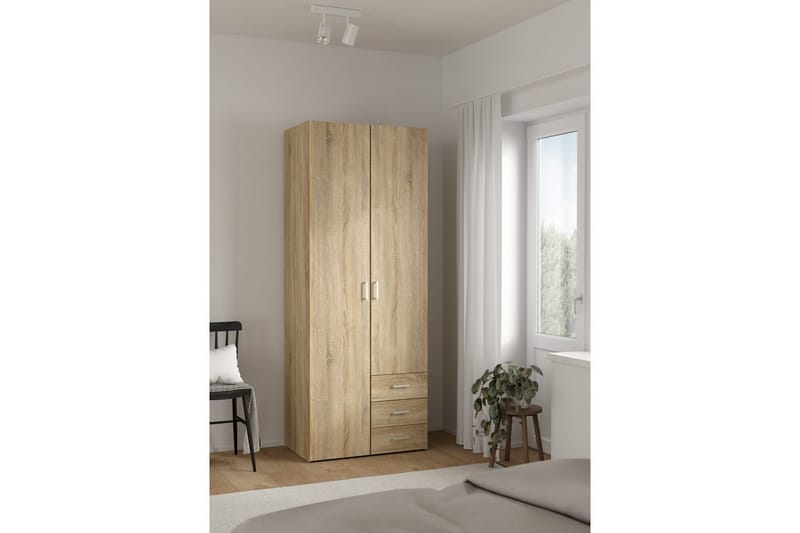 Space Garderob 78x200 cm - Natur - Förvaring - Klädförvaring - Garderob & garderobssystem